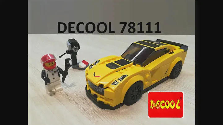 [ENG] Decool 78111, Chevrolet Corvette Z06 (copy of lego 75870) [unboxing+timelapse build+review]
