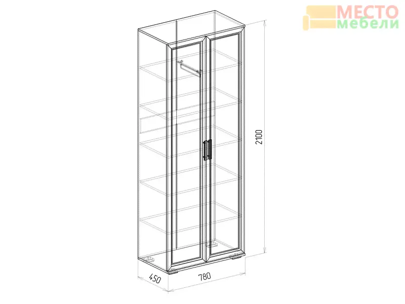 Шкаф комби 450 №10 Корвет Люкс-0
