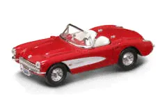 Yatming94209 1957 Шевроле Корвет 1/43 (красный цвет)-0